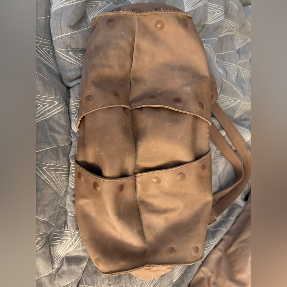 Brown Leather Tote Bag-Hammit - Picture 3 of 3